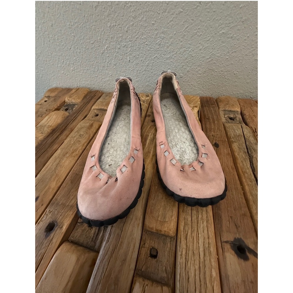Privo by Clarks Ballet Flats Size 9 Pink Leather Slip On Comfort Shoes